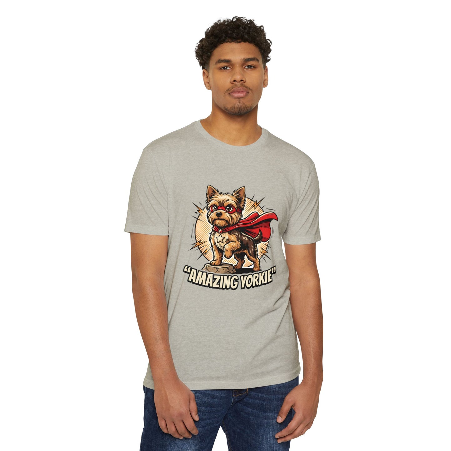 Yorkie Superhero T-Shirt — Cute Yorkshire Terrier Graphic Tee