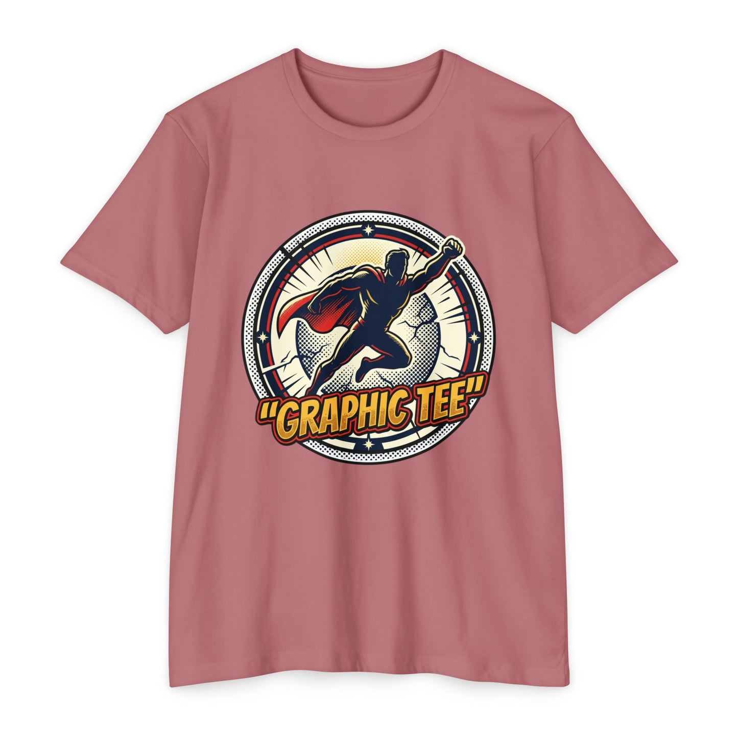 Retro Comic Superhero Cape Graphic Tee
