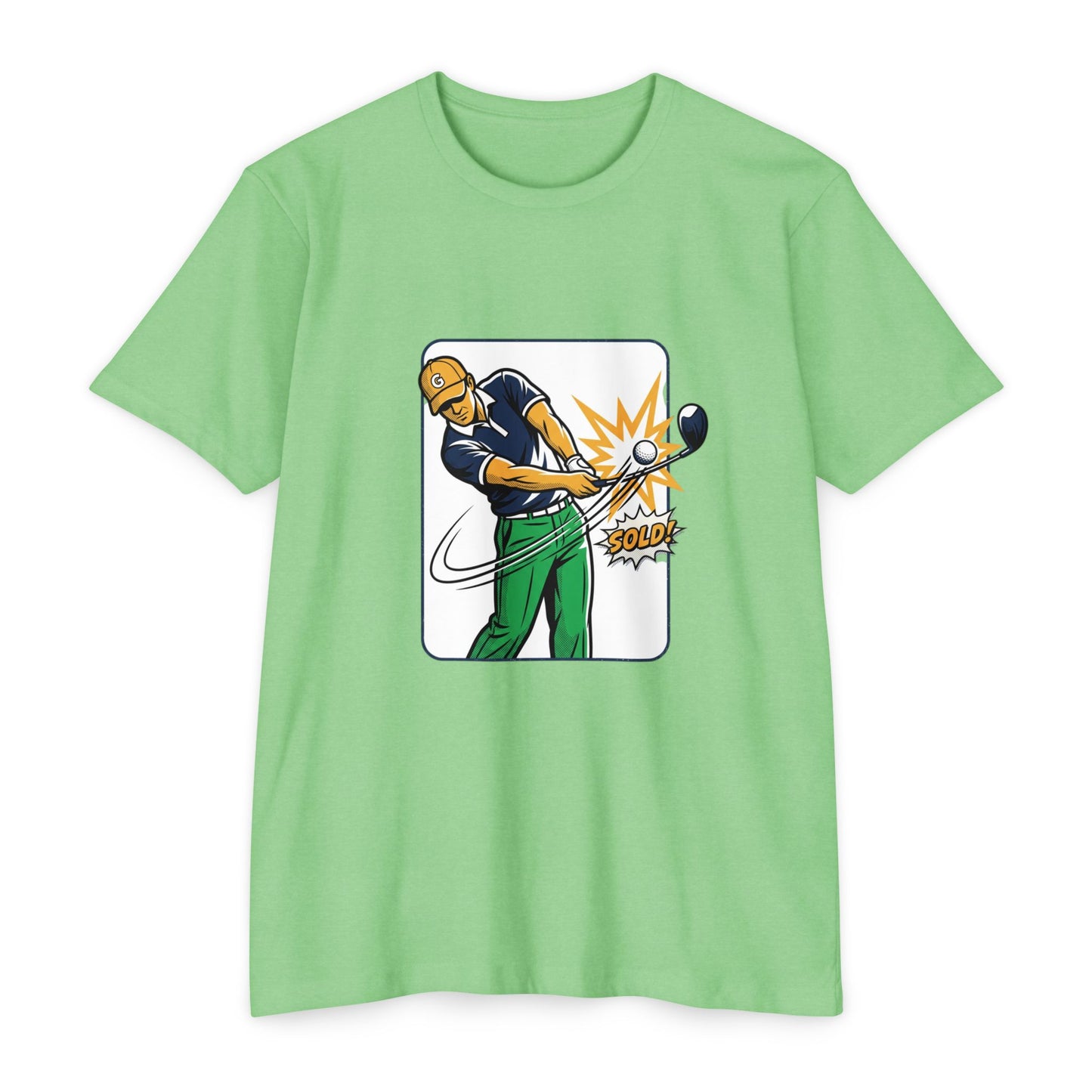 Solid Golfer Illustration Golf Swing T-Shirt