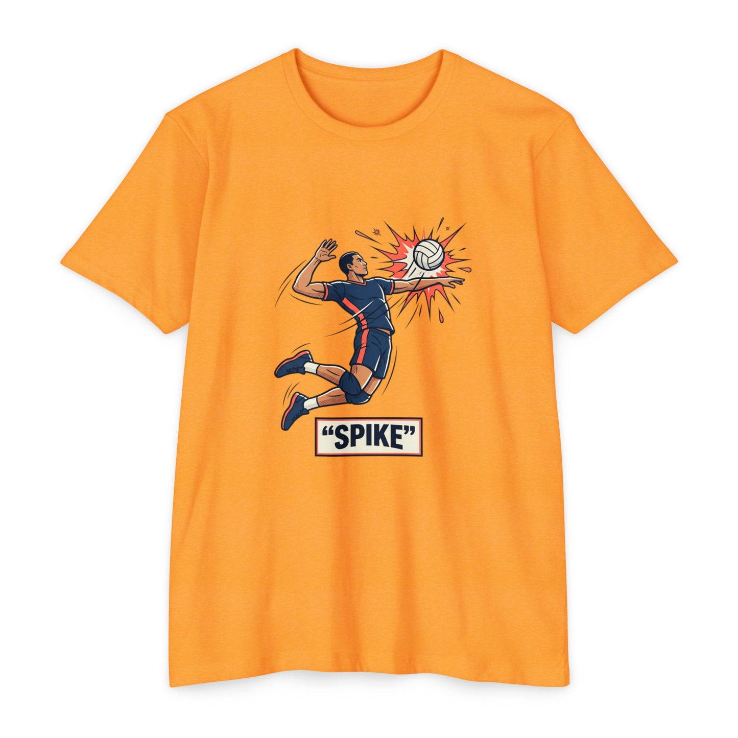 Volleyball Spike Graphic T-Shirt — Retro Player Illustration Tee