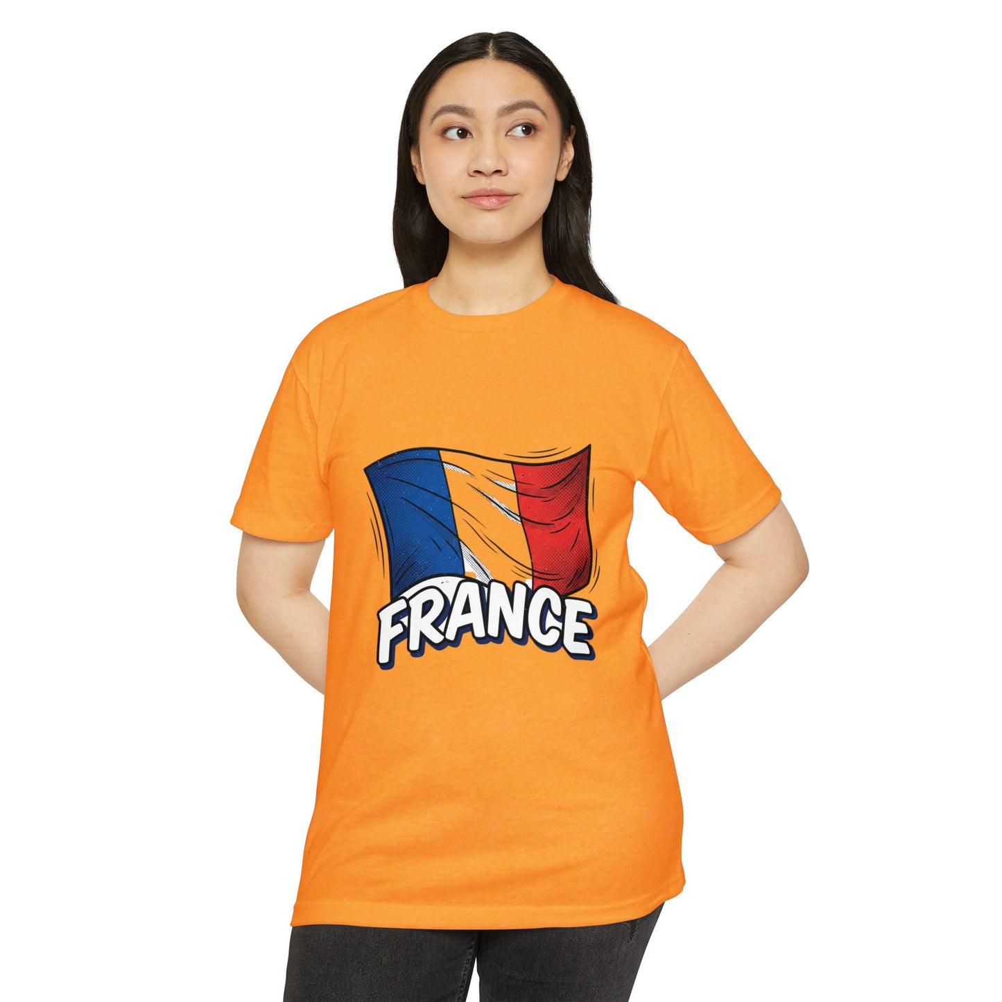 France Flag Retro Waving Tricolor T-Shirt