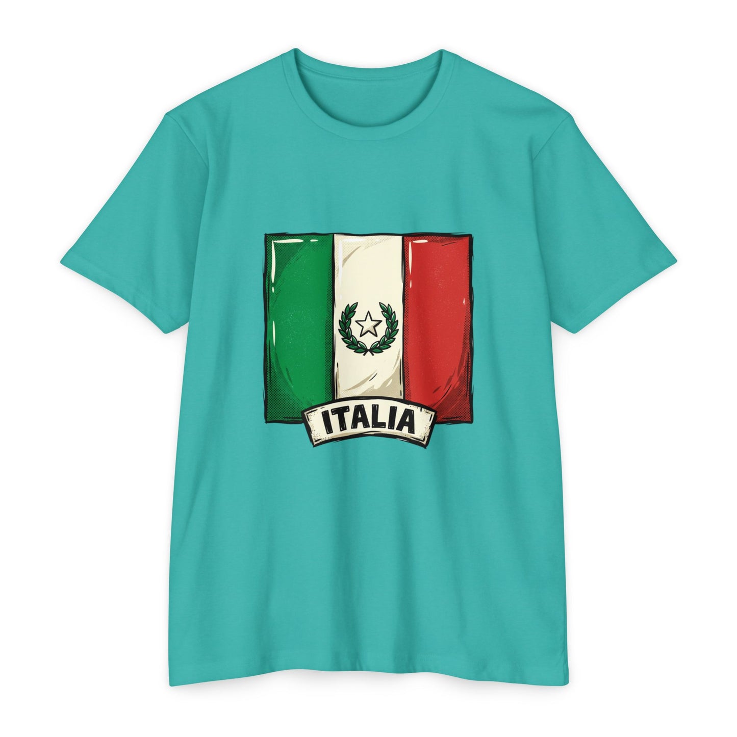 Italian Flag Vintage Crest T-Shirt — Italia Graphic Tee