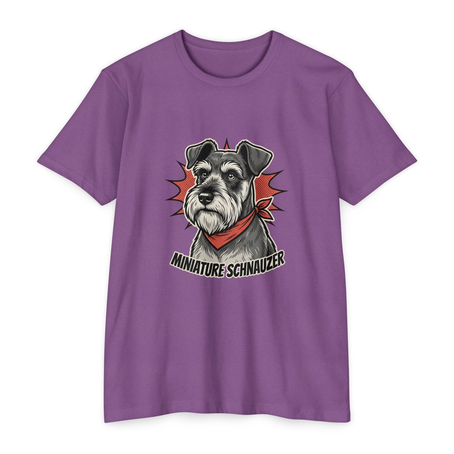 Miniature Schnauzer Portrait Retro Bandana T-Shirt