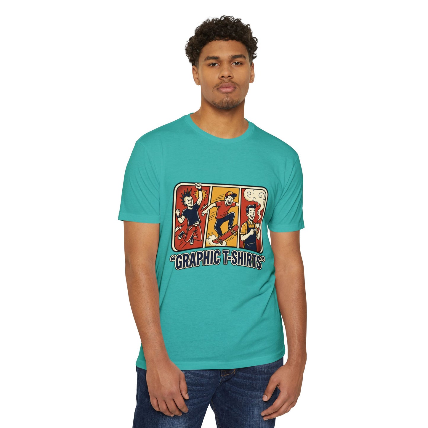 Retro Skateboard Graphic T-Shirt — Vintage Cartoon Skate Tee
