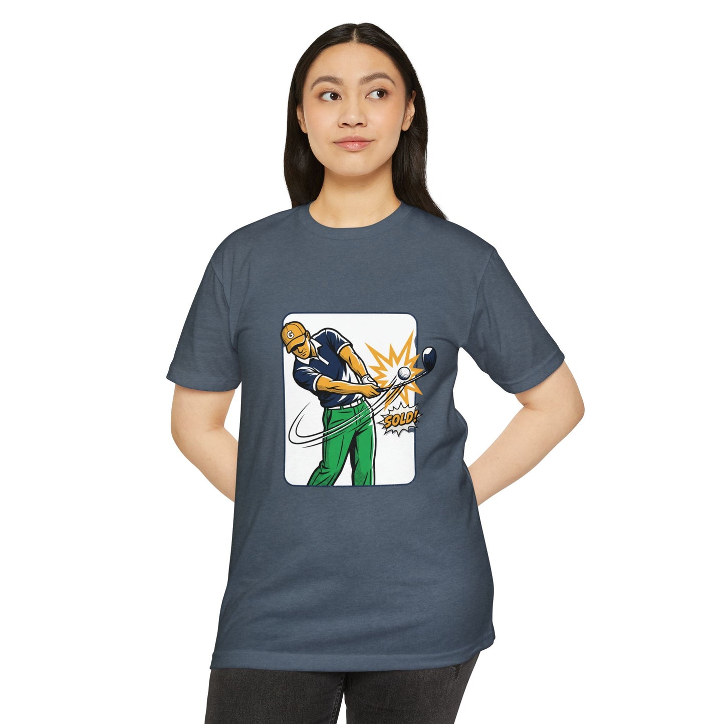 Solid Golfer Illustration Golf Swing T-Shirt