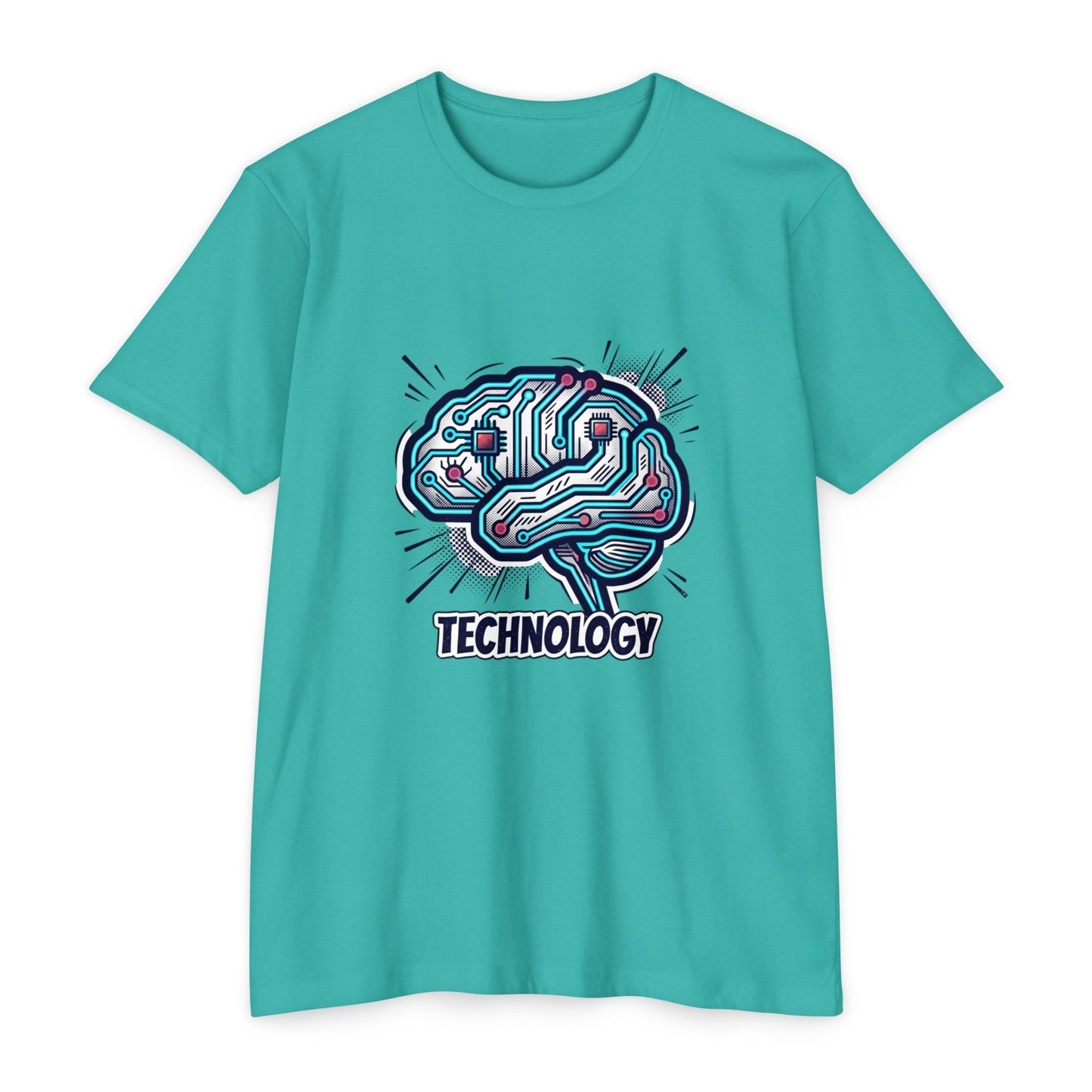 Tech Circuit Brain T-Shirt — Technology Graphic Tee