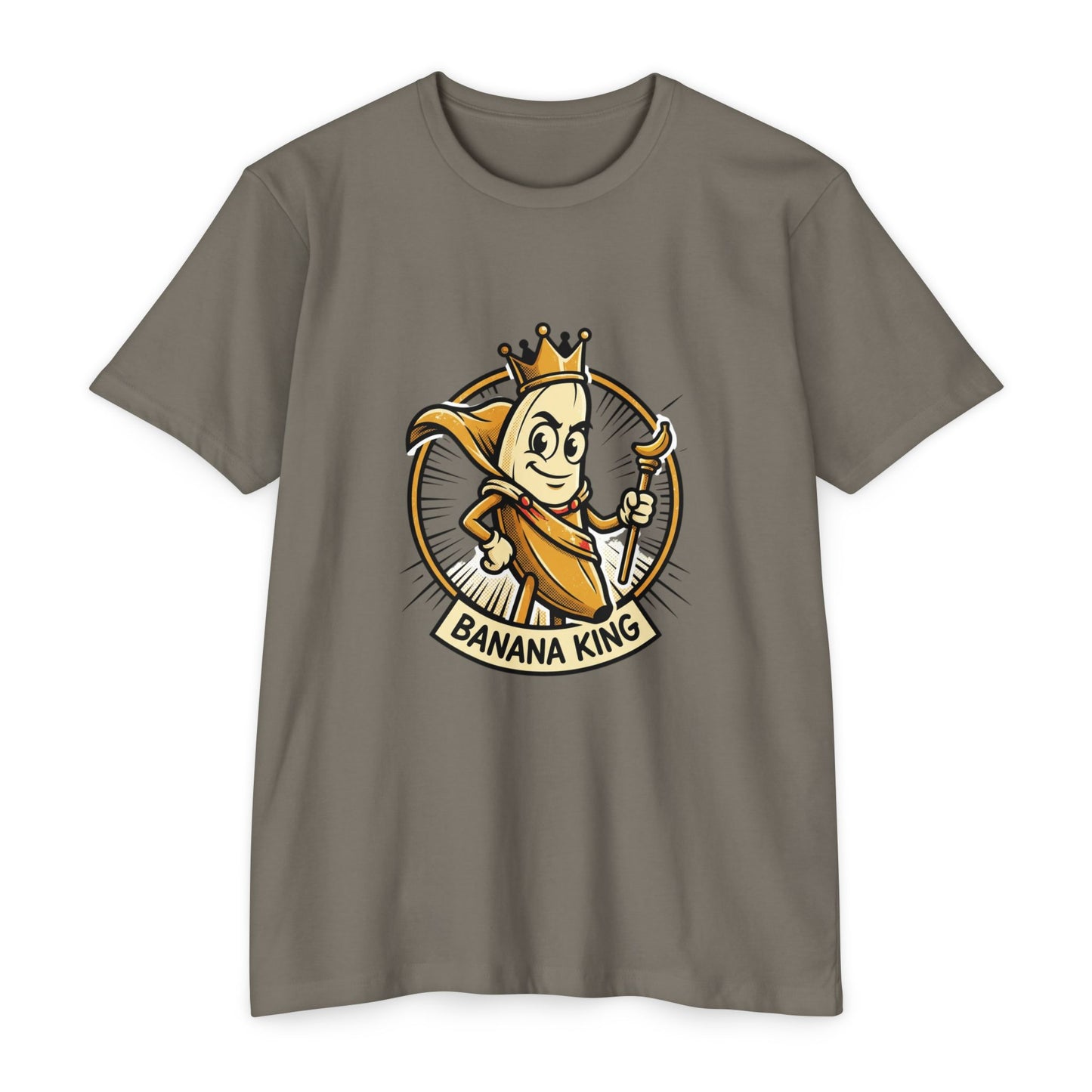Banana King Retro Graphic T-Shirt — Vintage Fruit Mascot Tee