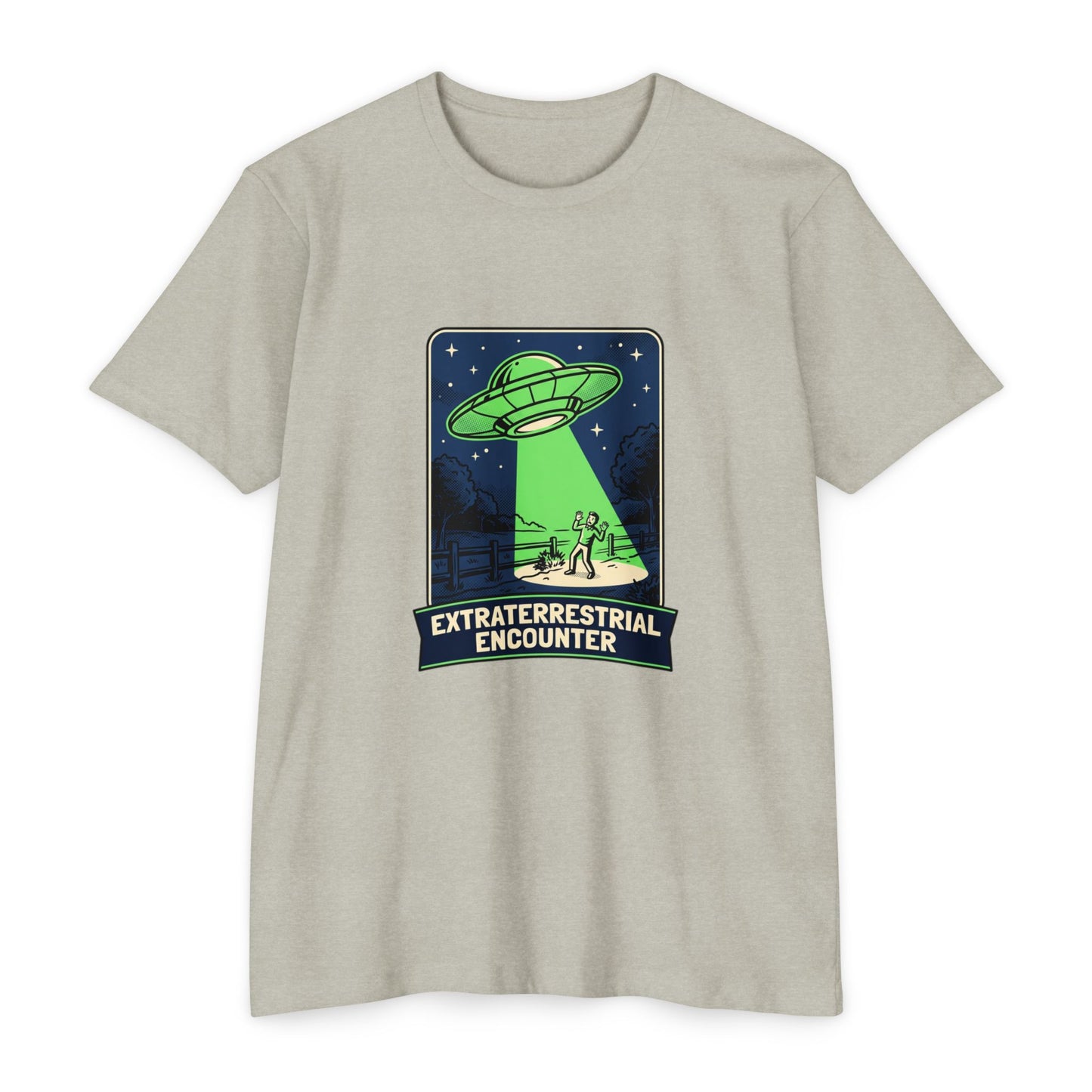 Alien Abduction T-Shirt — “Extraterrestrial Encounter” Vintage UFO Graphic