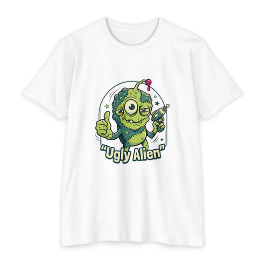 Ugly Alien Retro Cartoon Space Creature T-Shirt