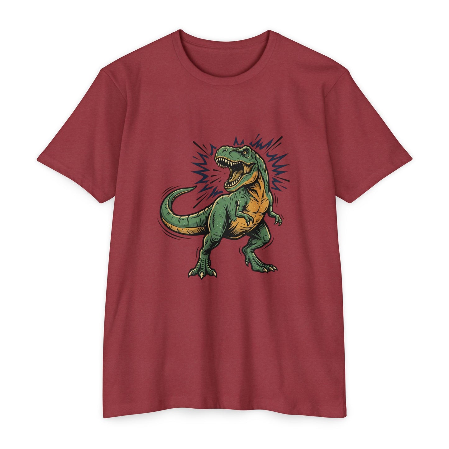 Camiseta — Camiseta retro con ilustración de T-Rex rugiendo
