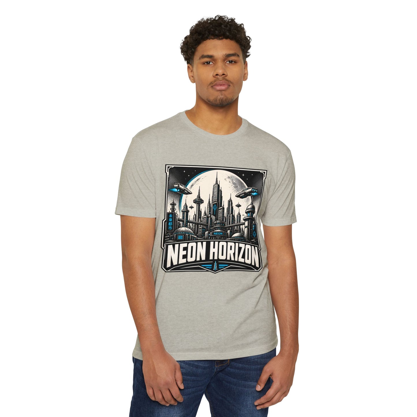 Neon Horizon Sci‑Fi T-Shirt