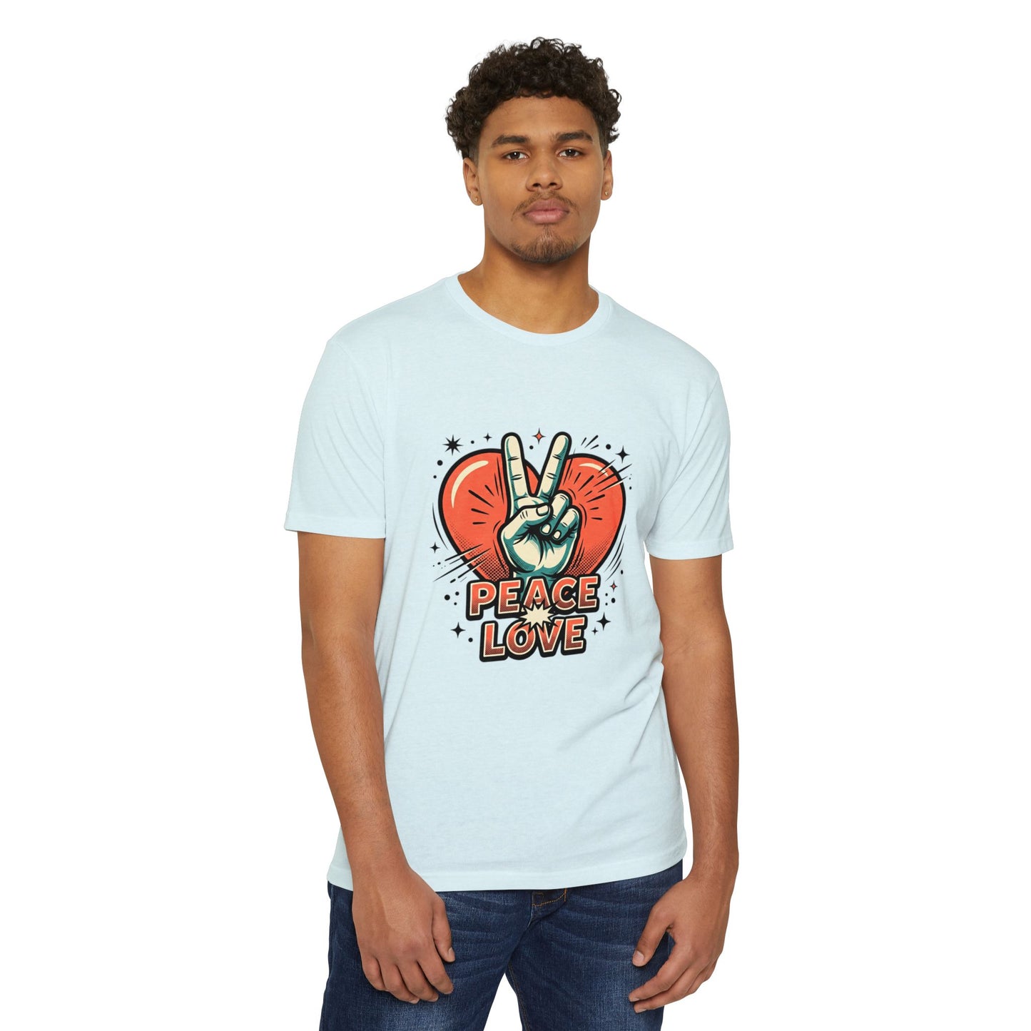 Peace Love Graphic T-Shirt — Retro Vibe Peace Sign Tee