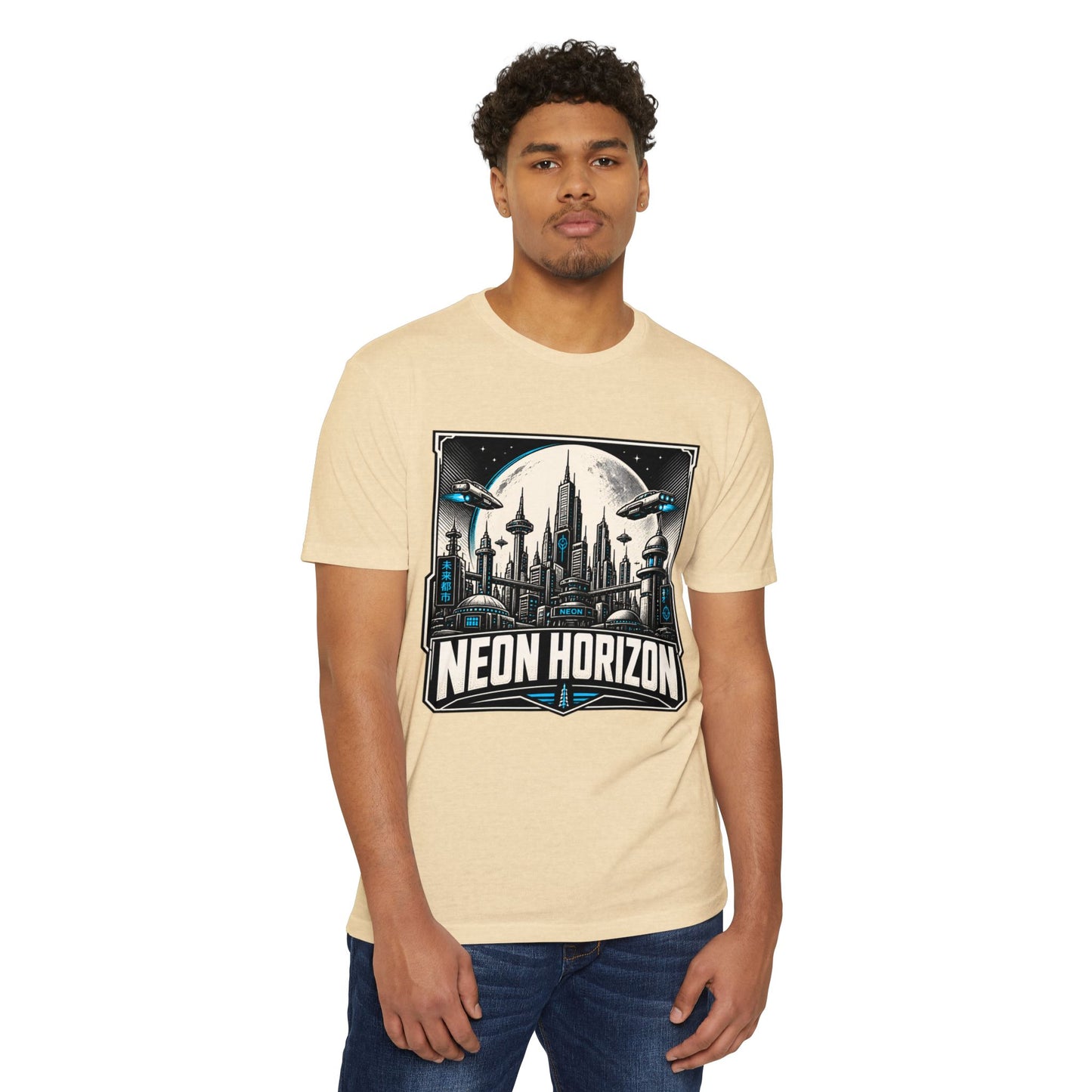 Neon Horizon Sci‑Fi T-Shirt