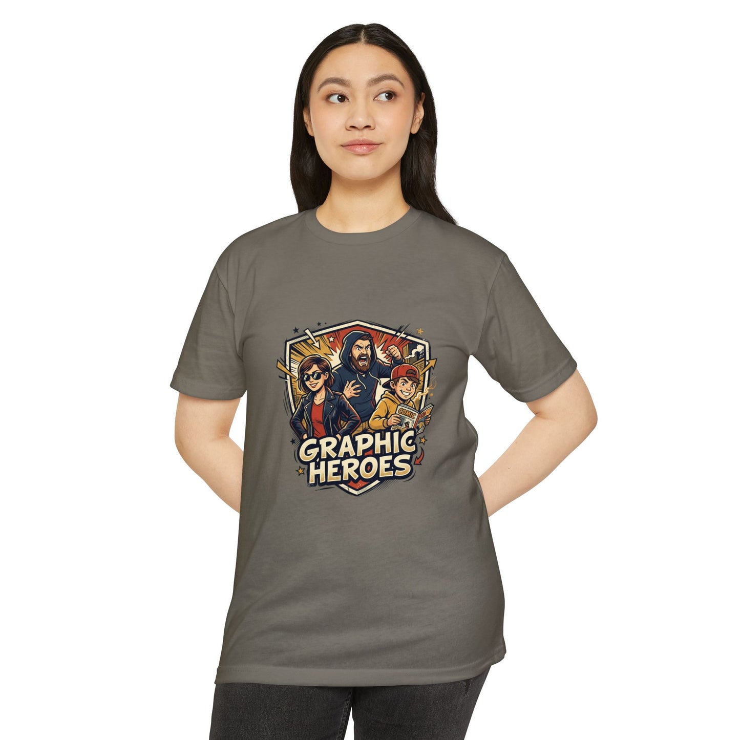Retro Comic Heroes T-Shirt — Graphic Crew Tee