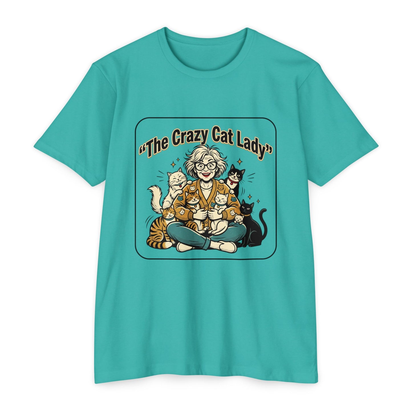 Crazy Cat Lady Retro Cat Mom T-Shirt