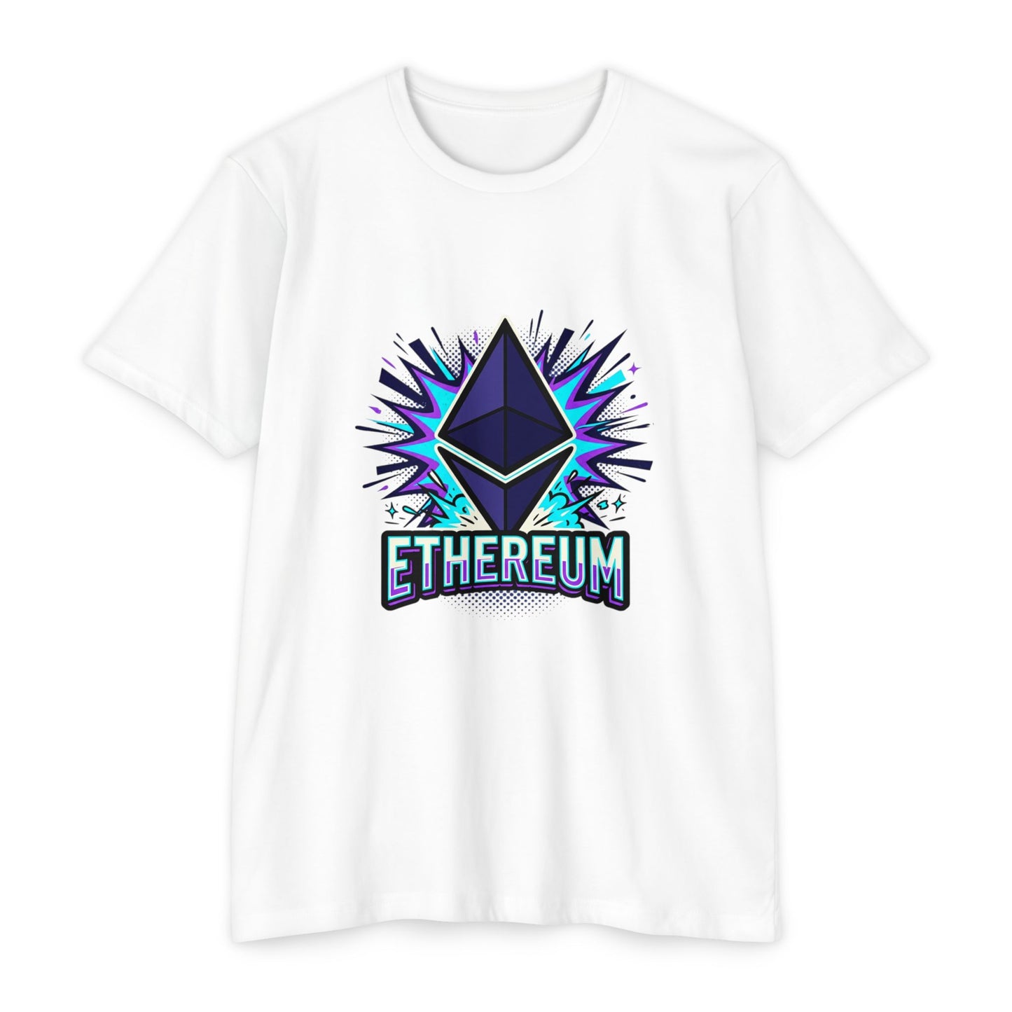 Ethereum Crypto Logo T-Shirt — Retro Neon Blockchain Tee