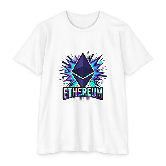 Ethereum Crypto Logo T-Shirt — Retro Neon Blockchain Tee