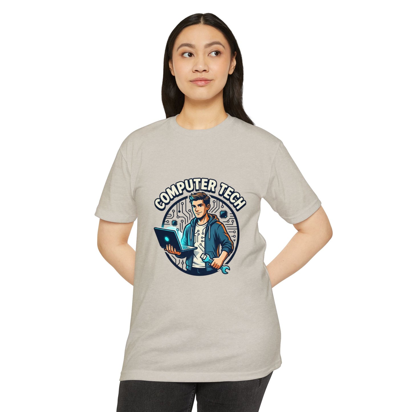 Computer Tech T-Shirt — Retro IT Technician Graphic Tee