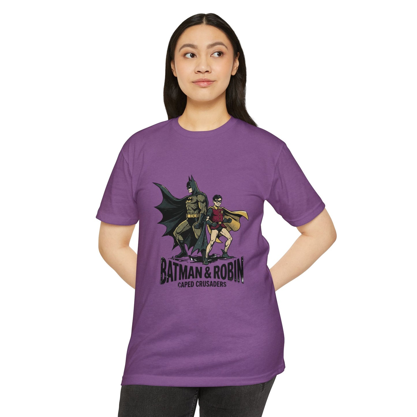 Batman & Robin Caped Crusaders Vintage Superhero T-Shirt
