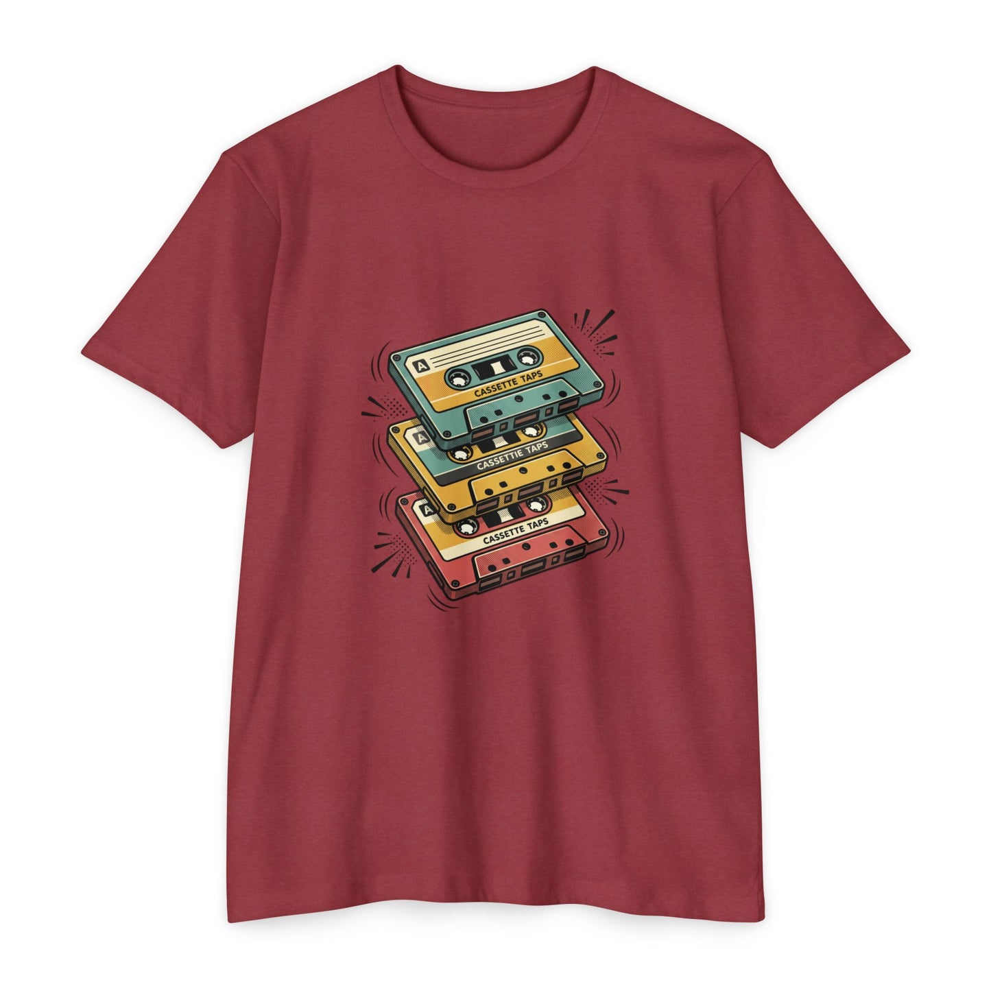 Retro Cassette Stack T-Shirt — Vintage 80s Music Tee