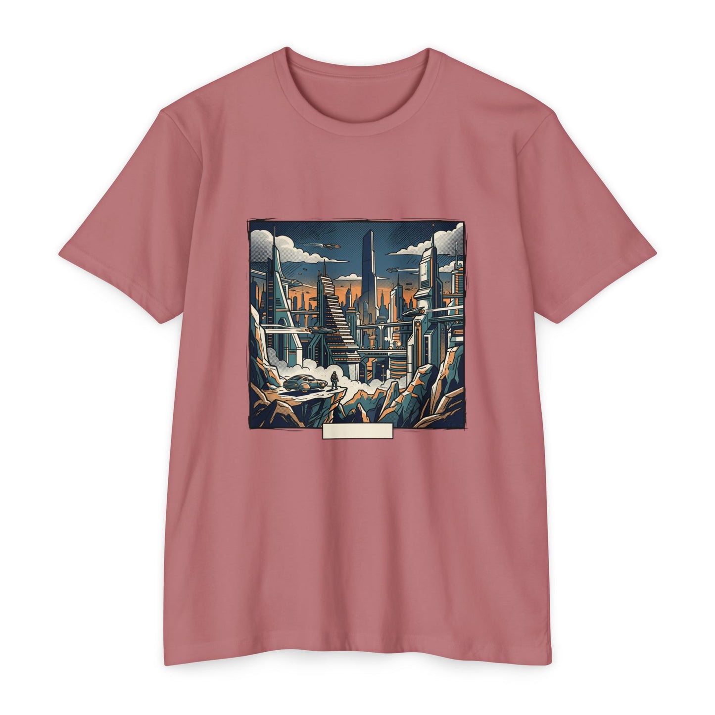 Futuristic Cityscape Retro Sci‑Fi T-Shirt — Retro Sci‑Fi Landscape Tee
