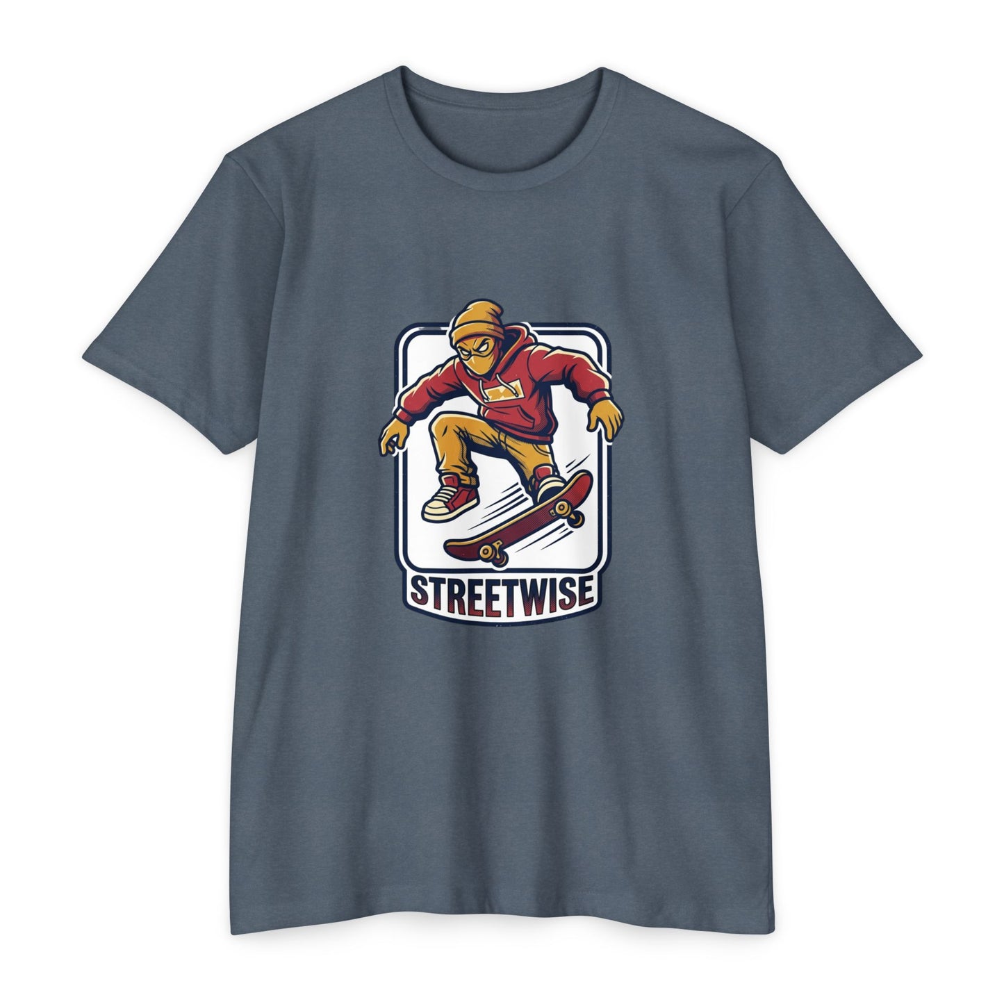 Retro Skateboarder Streetwise T‑Shirt — Vintage Skate Graphic Tee