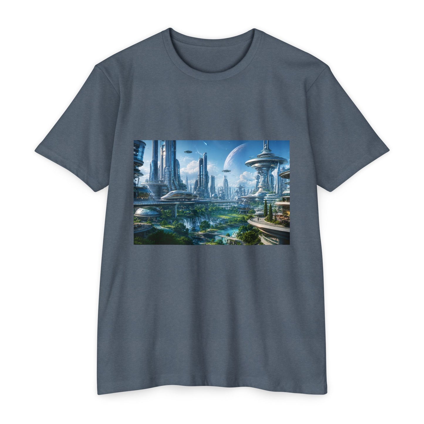 Futuristic Cityscape Sci‑Fi Skyline T-Shirt