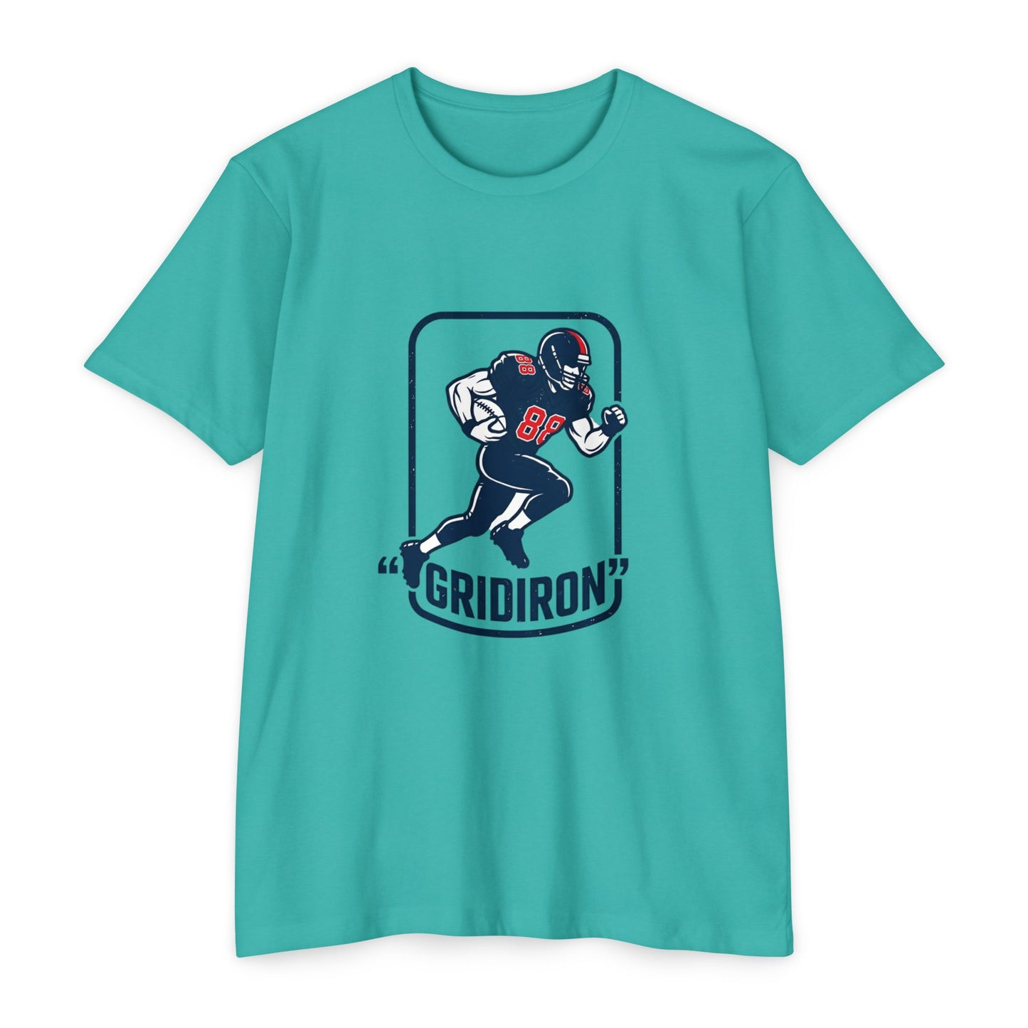 Gridiron Football Player T-Shirt — Retro Helmet Design