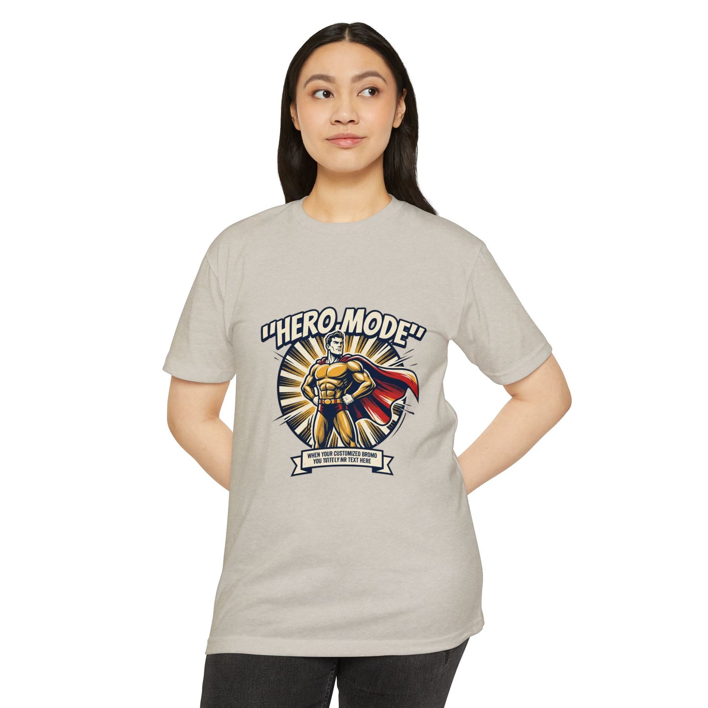 Hero Mode T-Shirt – Superhero Graphic Tee with "Hero Mode" Slogan
