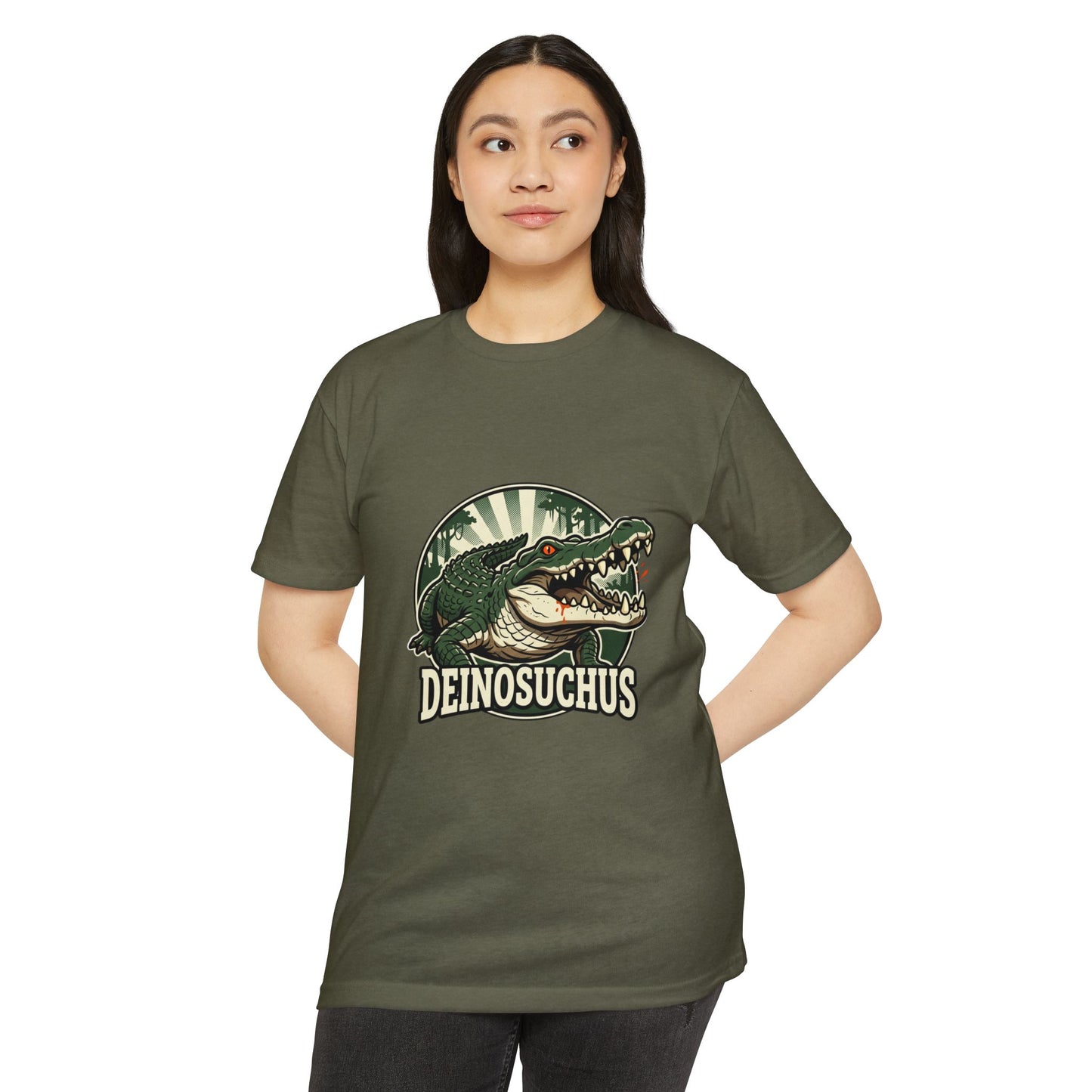 Deinosuchus Alligator Retro Fossil Graphic T-Shirt