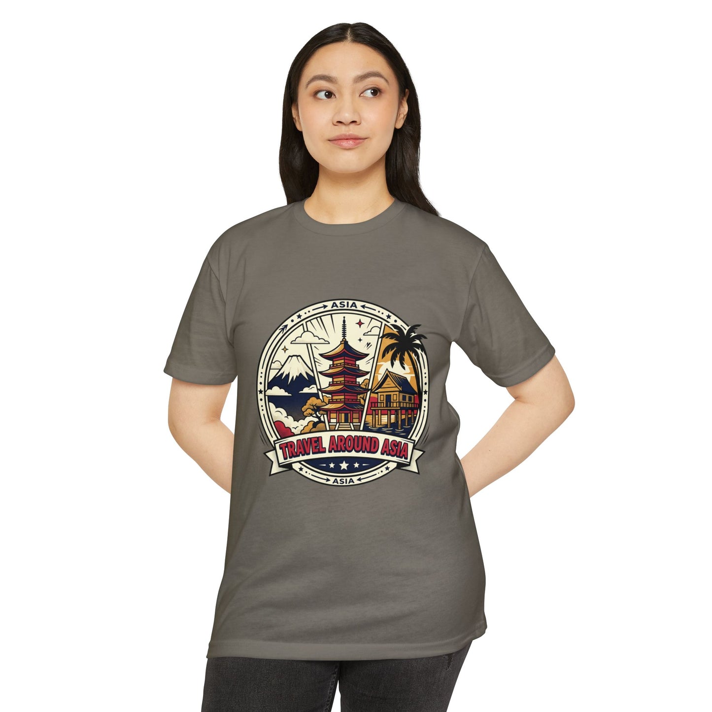 Travel Around Asia Vintage Globe Adventure T-Shirt