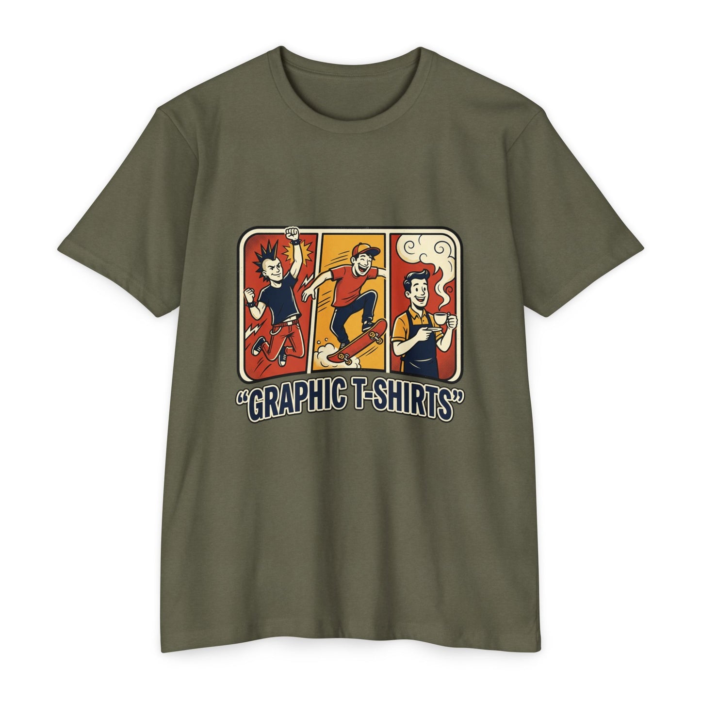 Retro Skateboard Graphic T-Shirt — Vintage Cartoon Skate Tee