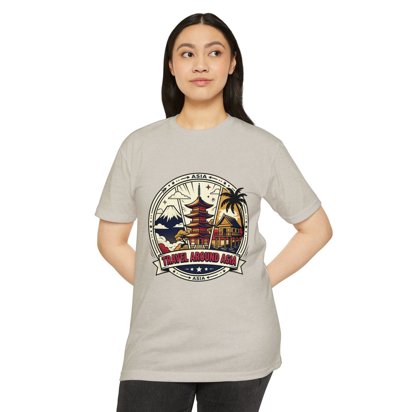 Travel Around Asia Vintage Globe Adventure T-Shirt