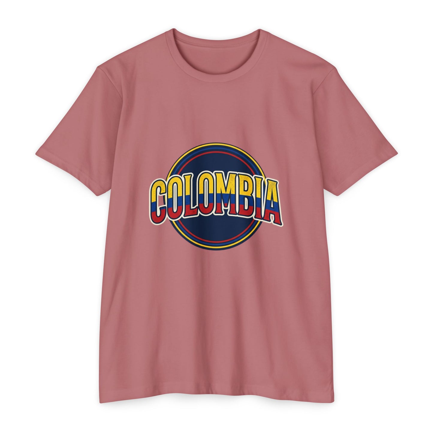 Colombia Retro Circle Vintage Flag Travel T-Shirt