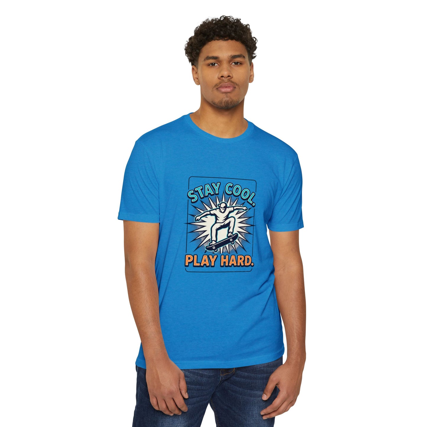 Stay Cool Play Hard Skateboard T-Shirt