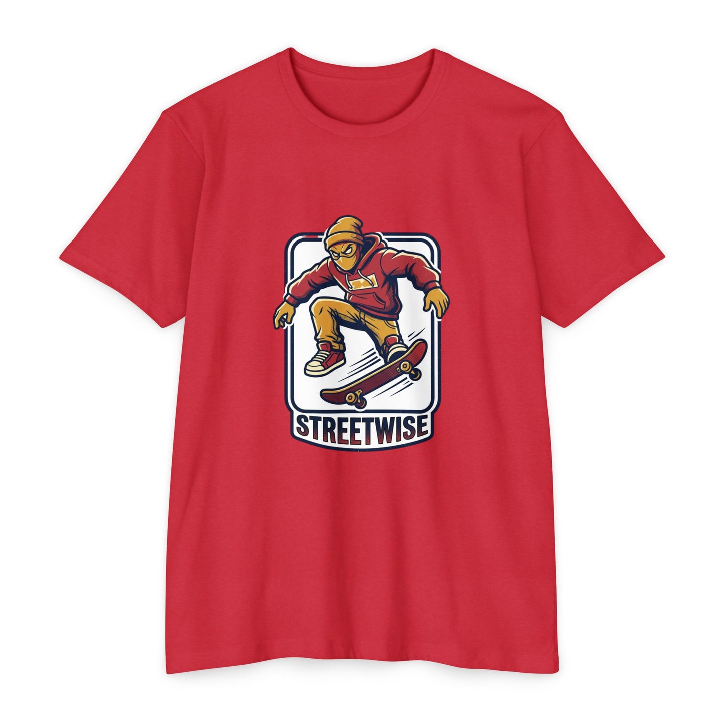 Retro Skateboarder Streetwise T‑Shirt — Vintage Skate Graphic Tee