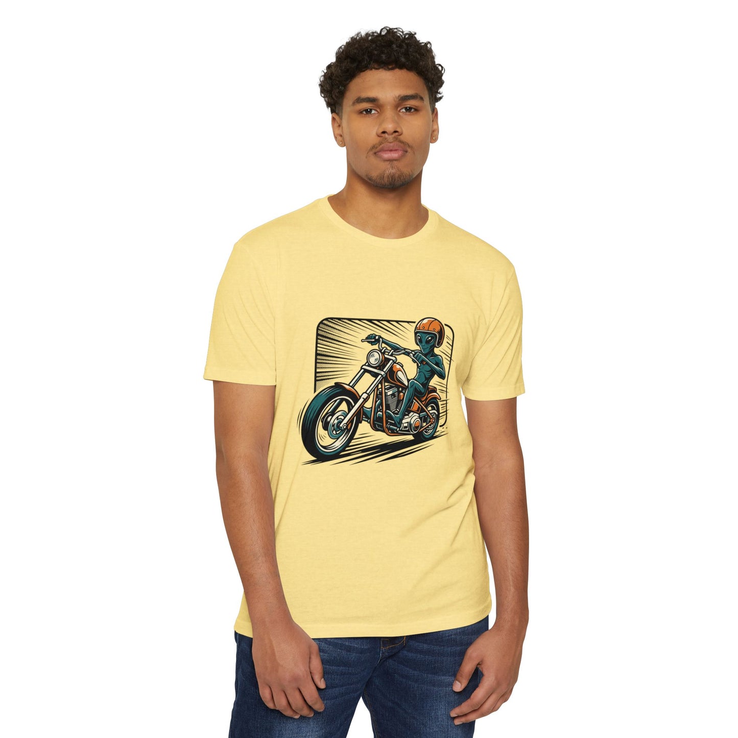 Motorcycle Rider Graphic T-Shirt — Retro Biker Design