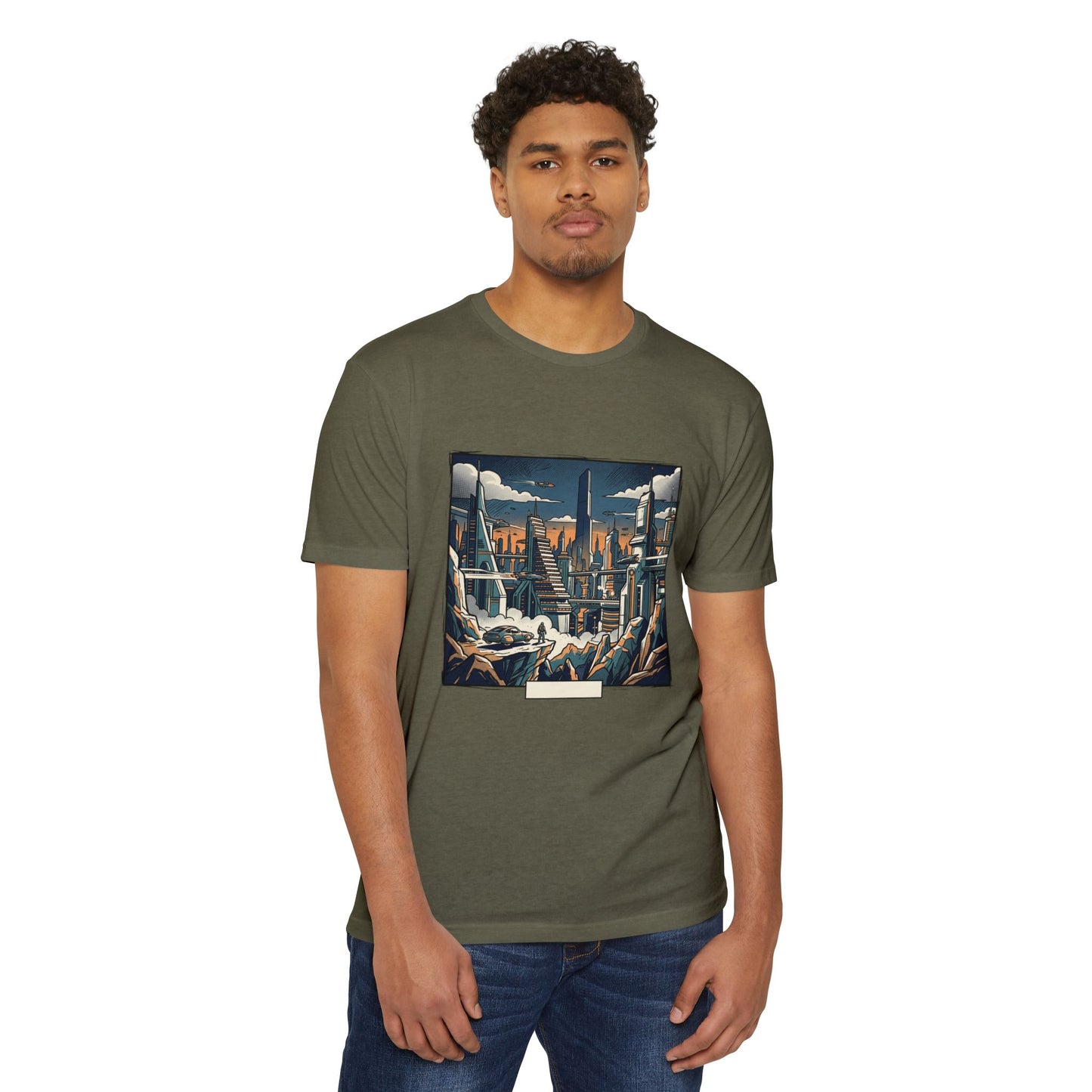 Futuristic Cityscape Retro Sci‑Fi T-Shirt — Retro Sci‑Fi Landscape Tee