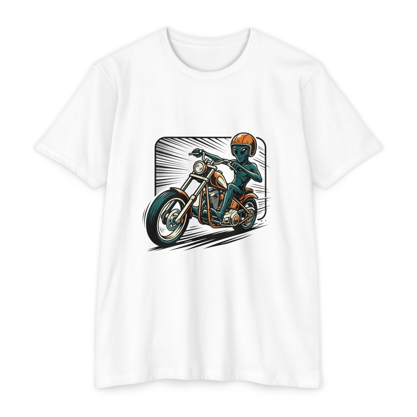 Motorcycle Rider Graphic T-Shirt — Retro Biker Design