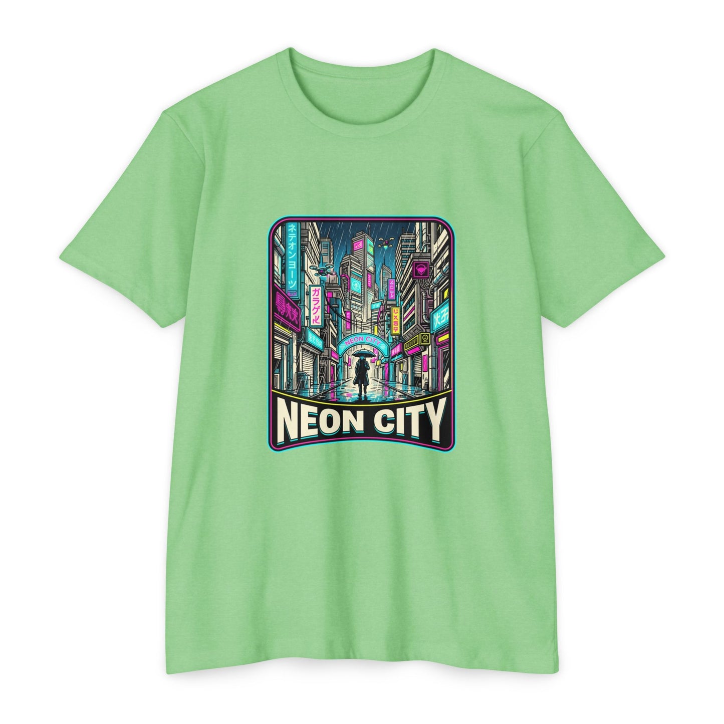 Neon City Retro Cyberpunk T-Shirt — Retro Cyberpunk Streetwear Tee