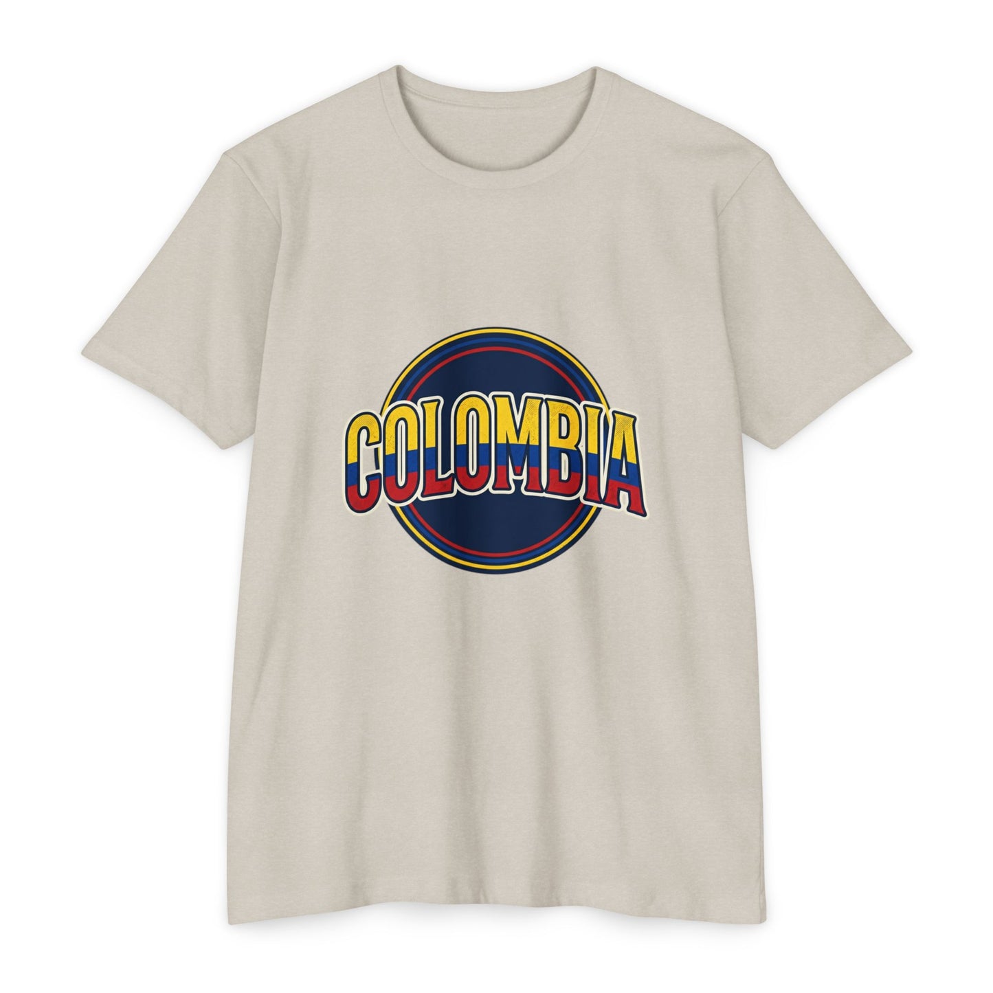 Colombia Retro Circle Vintage Flag Travel T-Shirt