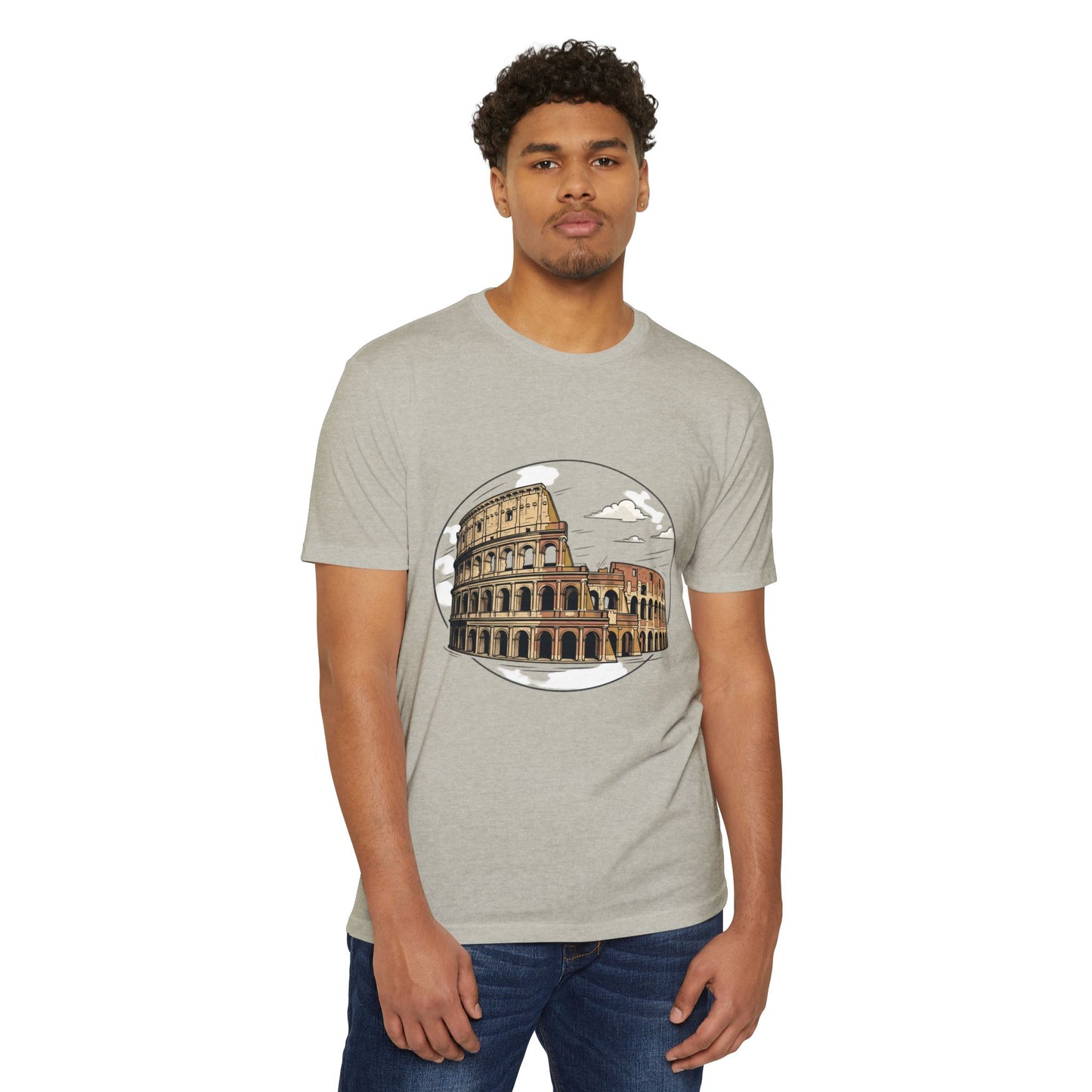 Colosseum Illustration Vintage Rome Travel T-Shirt