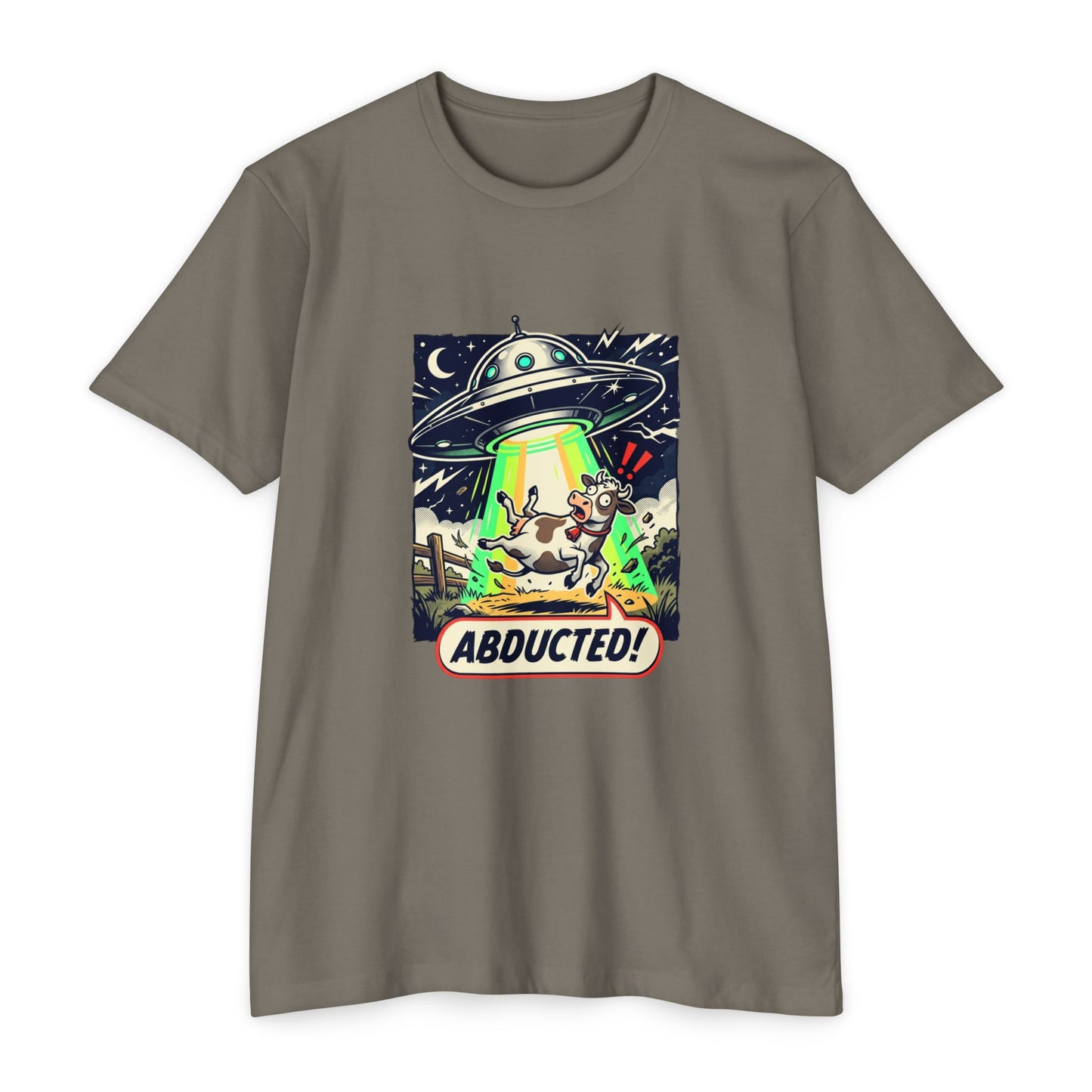 Abducted! Alien UFO Retro Sci‑Fi Graphic T-Shirt