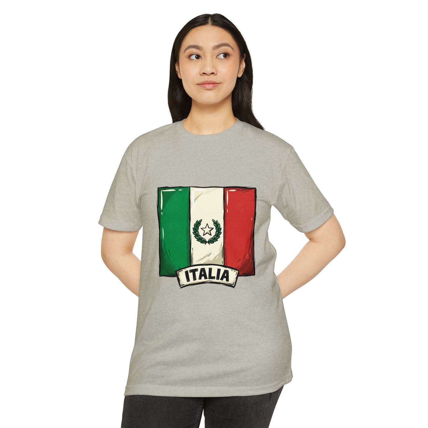 Italian Flag Vintage Crest T-Shirt — Italia Graphic Tee