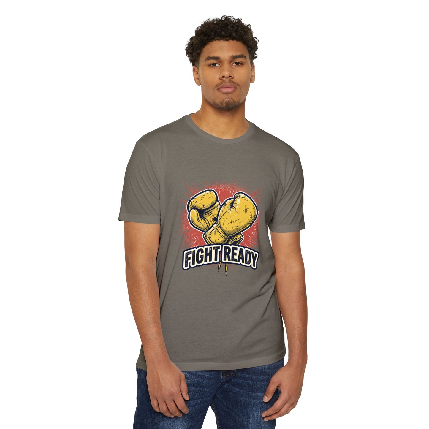 Fight Ready Boxing T-Shirt — Vintage Yellow Gloves Graphic Tee