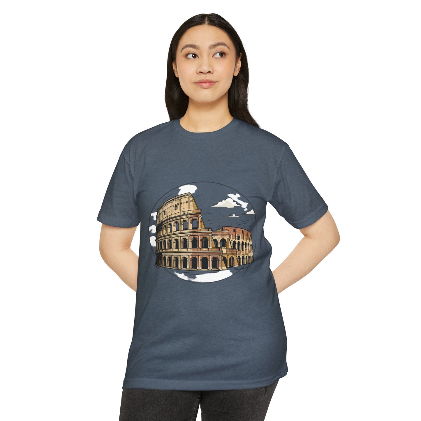 Colosseum Illustration Vintage Rome Travel T-Shirt
