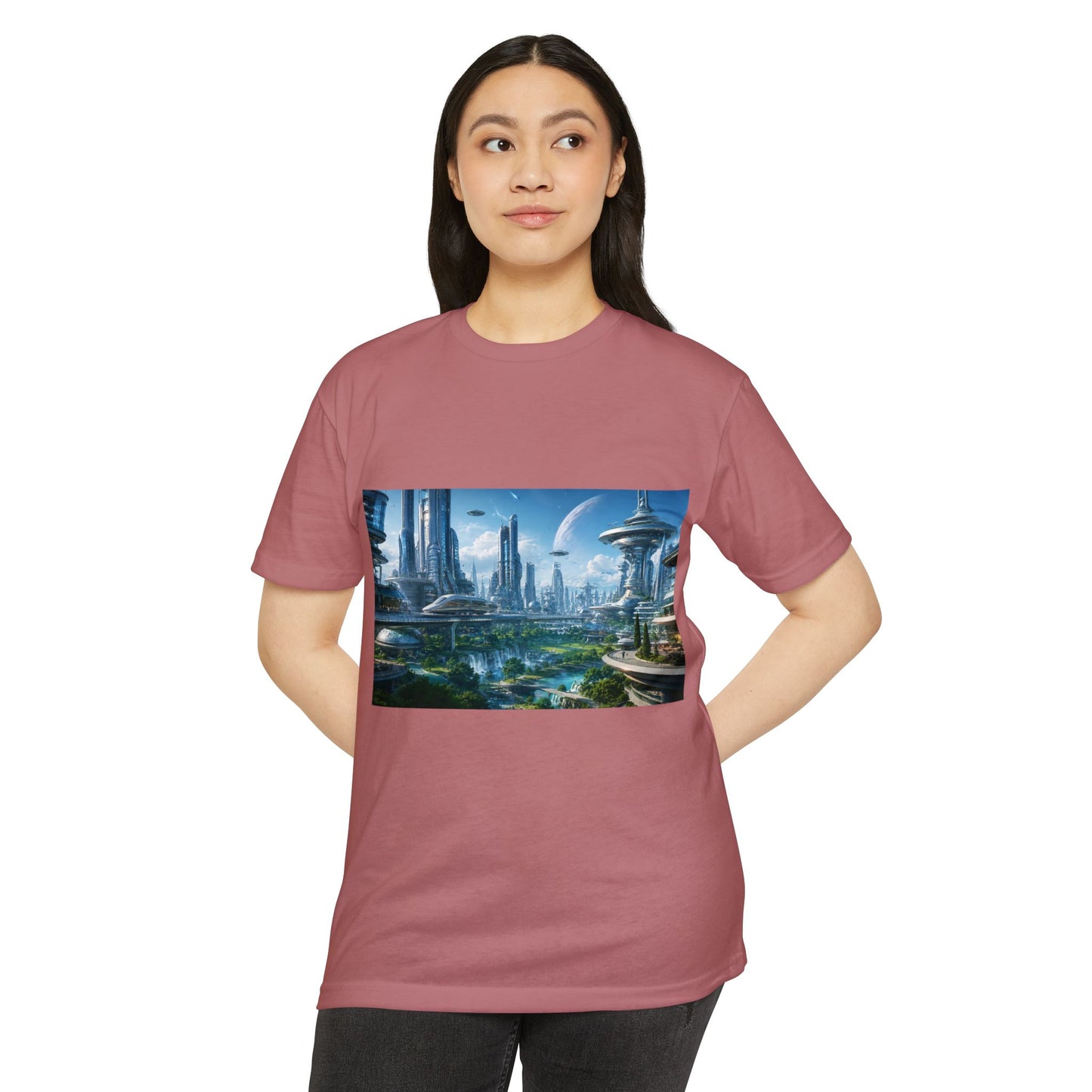 Futuristic Cityscape Sci‑Fi Skyline T-Shirt