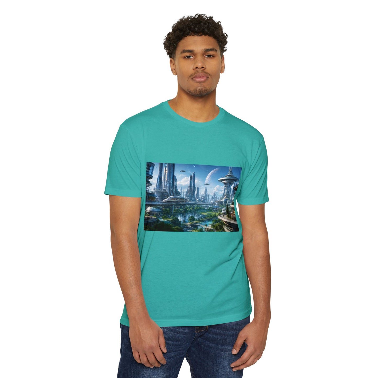 Futuristic Cityscape Sci‑Fi Skyline T-Shirt