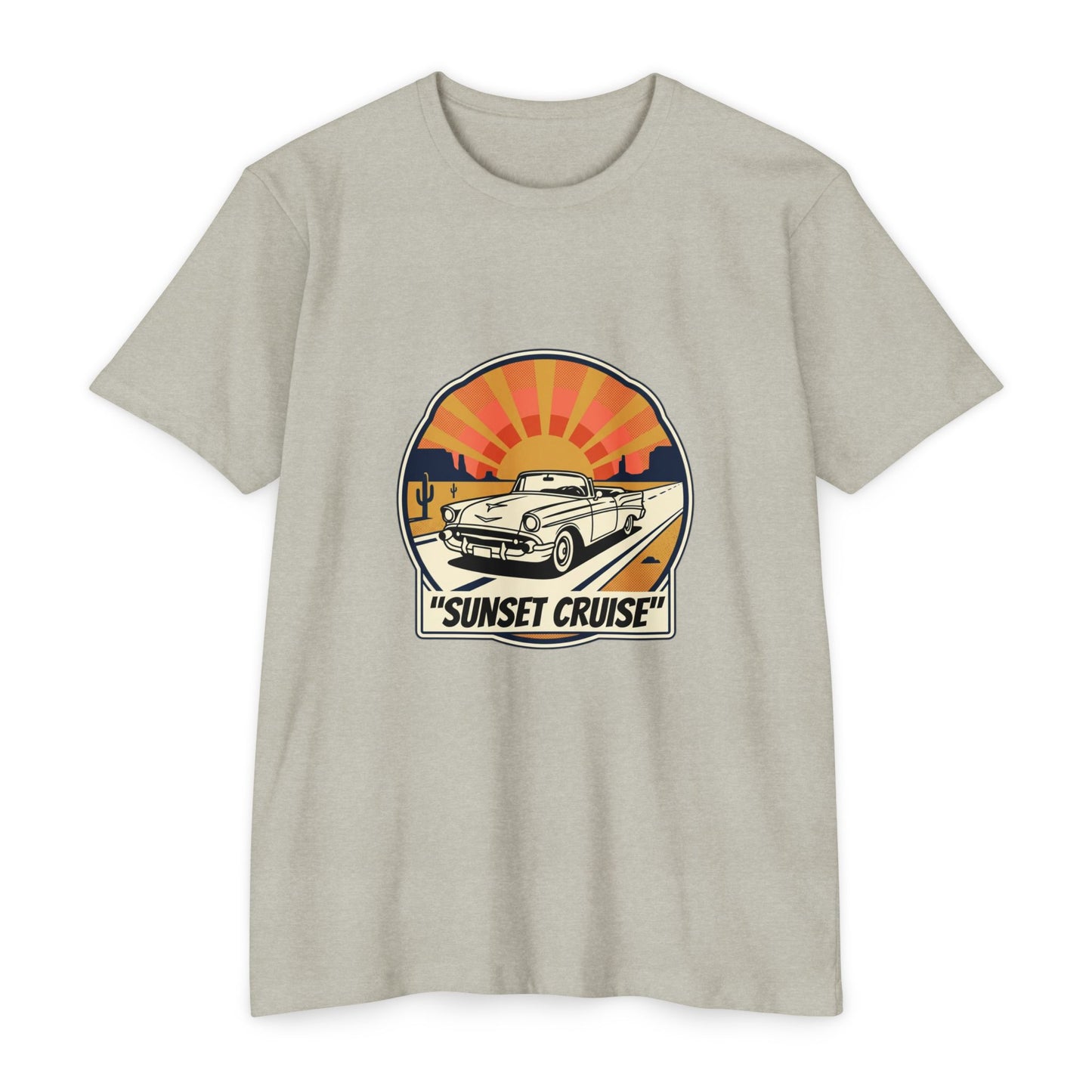Sunset Cruise Vintage Car T-Shirt