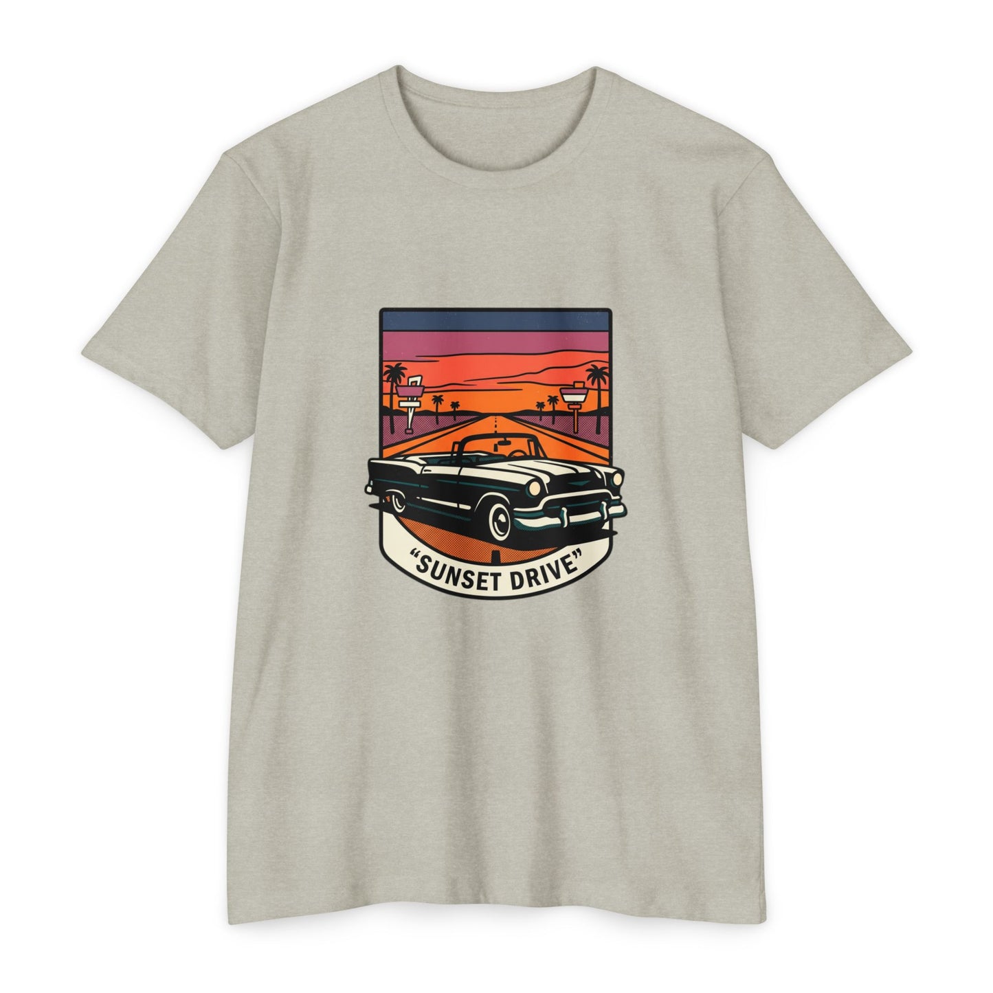 Sunset Drive Vintage Car T-Shirt